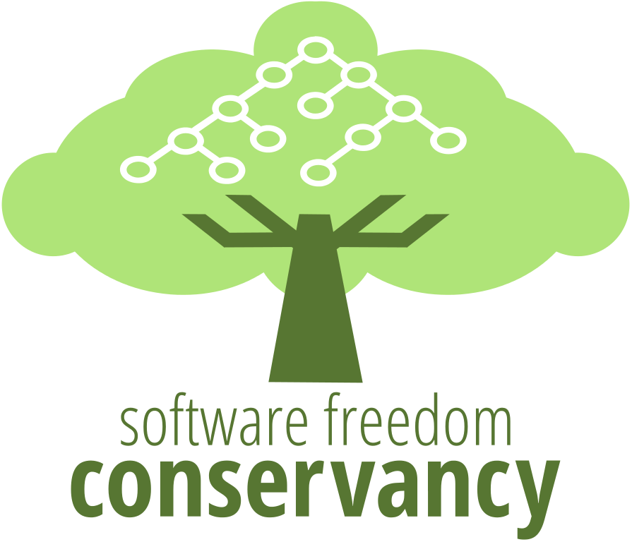 Software Freedom Conservancy logo con wordmark
